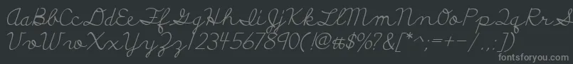 DiscipuliBritannica-Schriftart – Graue Schriften auf schwarzem Hintergrund