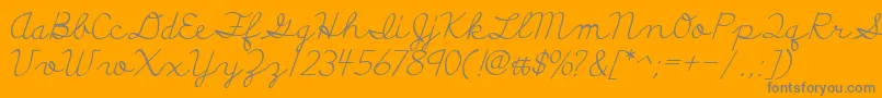 DiscipuliBritannica Font – Gray Fonts on Orange Background