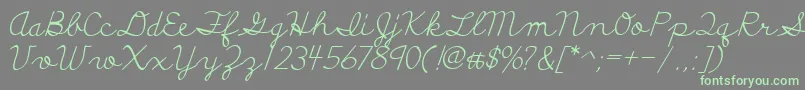 DiscipuliBritannica-fontti – vihreät fontit harmaalla taustalla