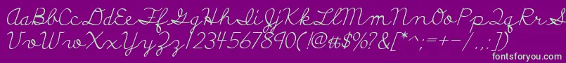 Шрифт DiscipuliBritannica – зелёные шрифты на фиолетовом фоне