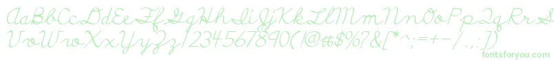 DiscipuliBritannica-Schriftart – Grüne Schriften auf weißem Hintergrund