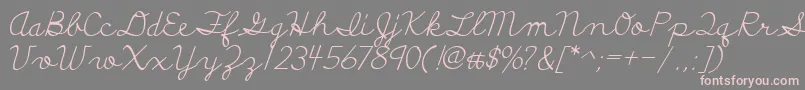 DiscipuliBritannica-Schriftart – Rosa Schriften auf grauem Hintergrund
