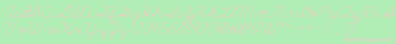 DiscipuliBritannica Font – Pink Fonts on Green Background