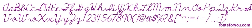 フォントDiscipuliBritannica – 白い背景に紫のフォント