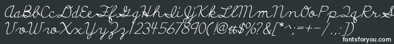 フォントDiscipuliBritannica – 黒い背景に白い文字