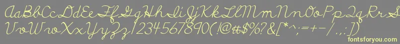 DiscipuliBritannica-Schriftart – Gelbe Schriften auf grauem Hintergrund