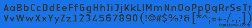 LinotypeAuthenticSansRegular Font – Black Fonts on Blue Background