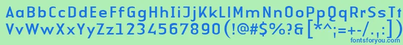 LinotypeAuthenticSansRegular Font – Blue Fonts on Green Background