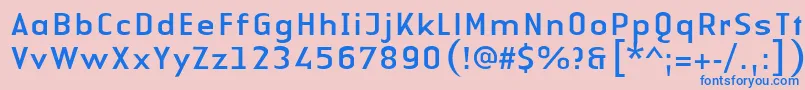 LinotypeAuthenticSansRegular Font – Blue Fonts on Pink Background