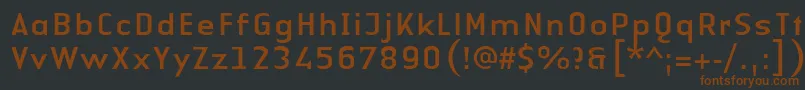 LinotypeAuthenticSansRegular Font – Brown Fonts on Black Background