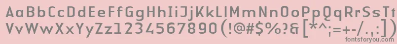 LinotypeAuthenticSansRegular Font – Gray Fonts on Pink Background