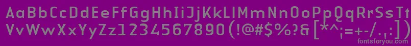 Czcionka LinotypeAuthenticSansRegular – szare czcionki na fioletowym tle
