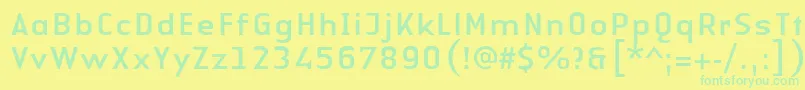 LinotypeAuthenticSansRegular Font – Green Fonts on Yellow Background