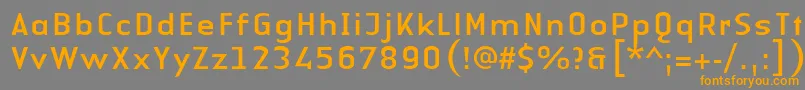 LinotypeAuthenticSansRegular-fontti – oranssit fontit harmaalla taustalla