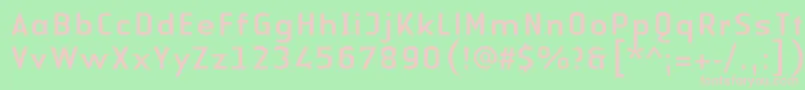 LinotypeAuthenticSansRegular Font – Pink Fonts on Green Background