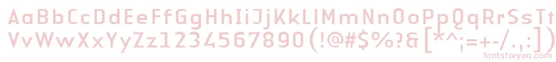 LinotypeAuthenticSansRegular-fontti – vaaleanpunaiset fontit valkoisella taustalla