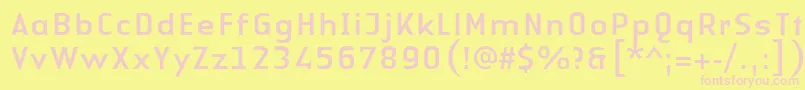 LinotypeAuthenticSansRegular Font – Pink Fonts on Yellow Background