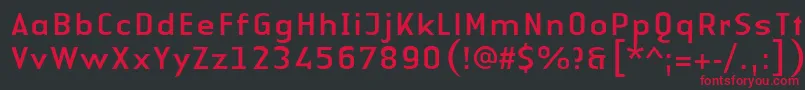 LinotypeAuthenticSansRegular Font – Red Fonts on Black Background