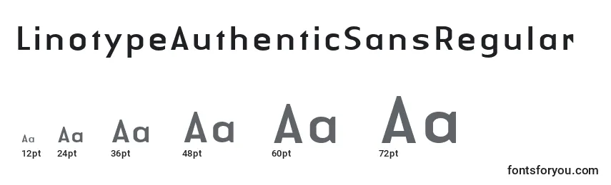 LinotypeAuthenticSansRegular Font Sizes