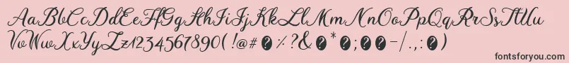 WinedateRegular Font – Black Fonts on Pink Background