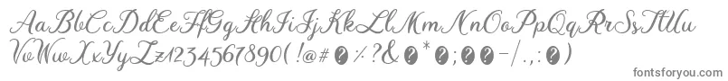 WinedateRegular Font – Gray Fonts on White Background