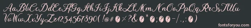 WinedateRegular Font – Pink Fonts on Black Background