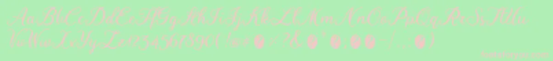 WinedateRegular Font – Pink Fonts on Green Background