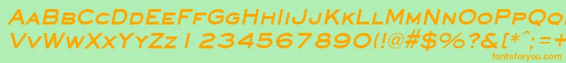 EyechartBoldItalic Font – Orange Fonts on Green Background