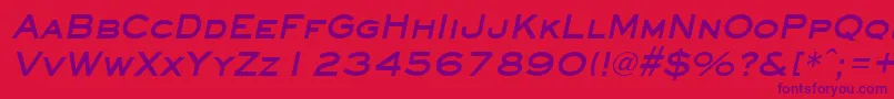 EyechartBoldItalic Font – Purple Fonts on Red Background