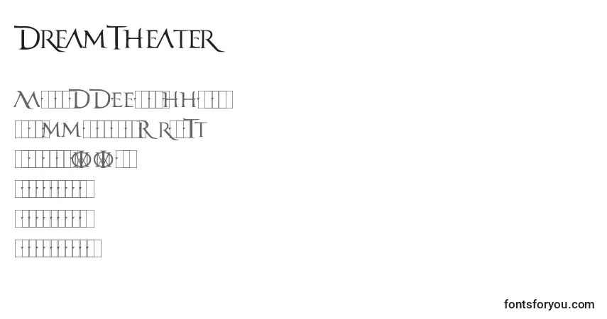 DreamTheaterフォント–アルファベット、数字、特殊文字