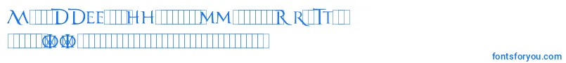 フォントDreamTheater – 白い背景に青い文字