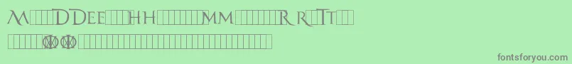 フォントDreamTheater – 緑の背景に灰色の文字