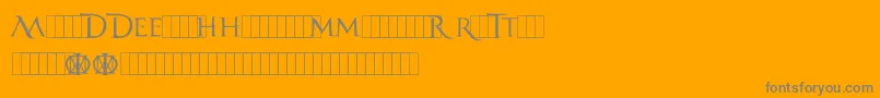 DreamTheater Font – Gray Fonts on Orange Background
