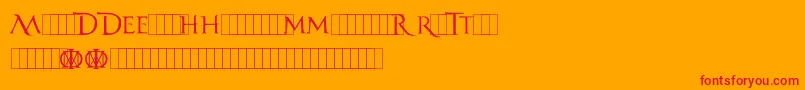 DreamTheater Font – Red Fonts on Orange Background