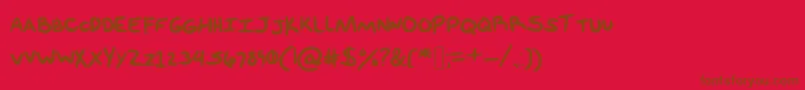 FeelMe Font – Brown Fonts on Red Background