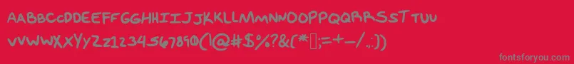 FeelMe Font – Gray Fonts on Red Background