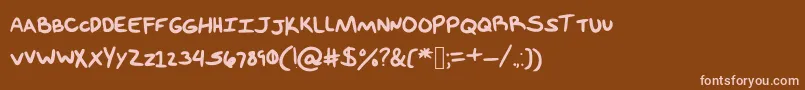 FeelMe Font – Pink Fonts on Brown Background