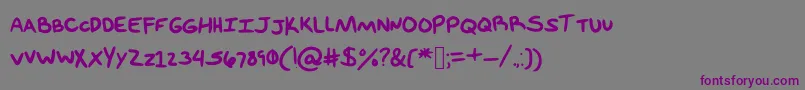 Шрифт FeelMe – фиолетовые шрифты на сером фоне