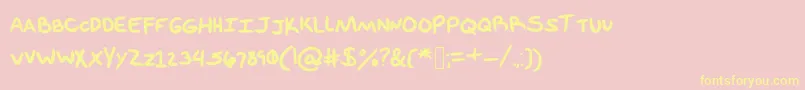 FeelMe Font – Yellow Fonts on Pink Background