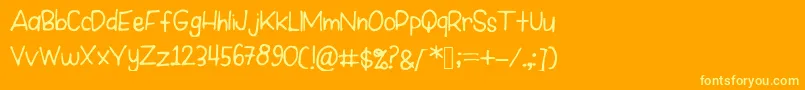 NewGirl Font – Yellow Fonts on Orange Background