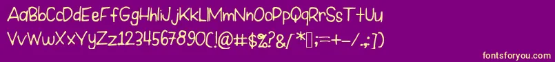 NewGirl Font – Yellow Fonts on Purple Background