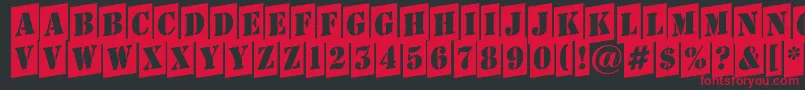 AStampercmup Font – Red Fonts on Black Background
