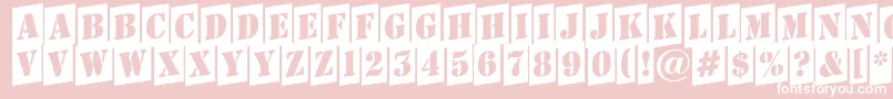 AStampercmup Font – White Fonts on Pink Background