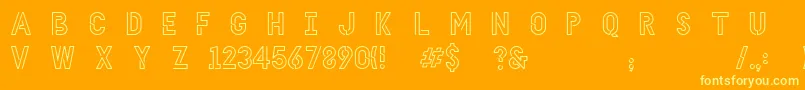 HellodenverdisplayregularV1.6 Font – Yellow Fonts on Orange Background