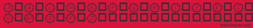 KrRingOShams Font – Black Fonts on Red Background