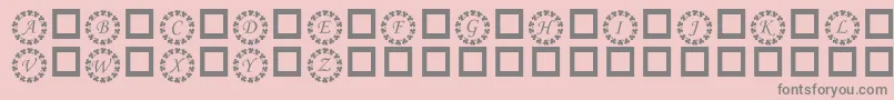 KrRingOShams-Schriftart – Graue Schriften auf rosa Hintergrund