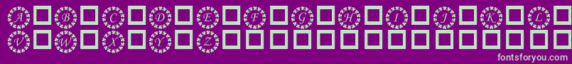 KrRingOShams Font – Green Fonts on Purple Background