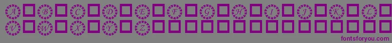 KrRingOShams Font – Purple Fonts on Gray Background