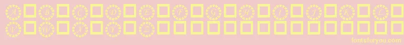 KrRingOShams Font – Yellow Fonts on Pink Background