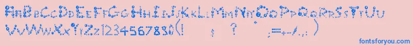 UrCompanysBubblesFantasy Font – Blue Fonts on Pink Background